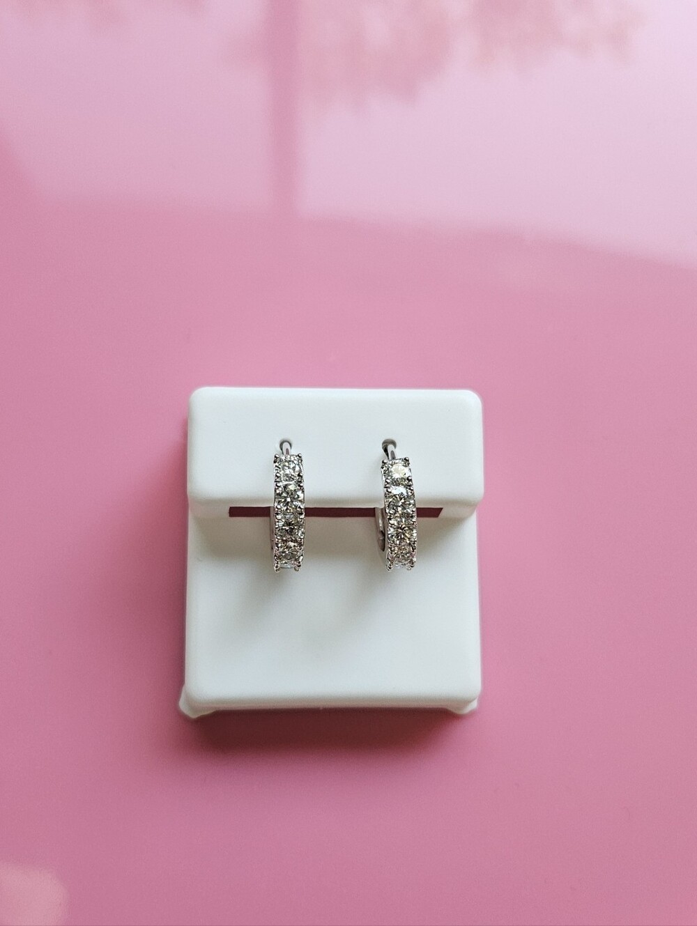 Moissanite Huggie Earrings